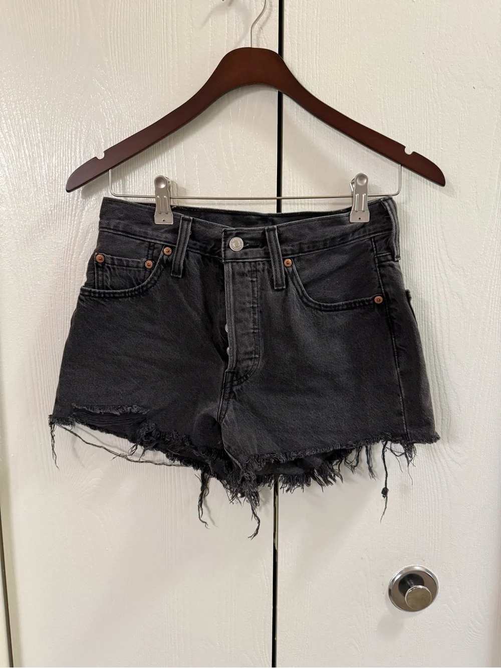 Levi’s 501 Original Black Distressed Denim - Women's High-Rise